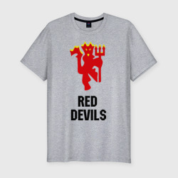 Мужская футболка хлопок Slim Red devils Manchester united