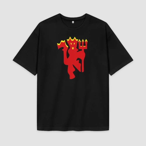 Мужская футболка Oversize хлопок premium Red devils Manchester united