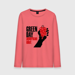 Мужской лонгслив хлопок Green day. American idiot 1