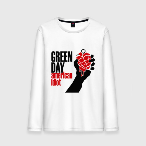 Мужской лонгслив хлопок Green day. American idiot 1