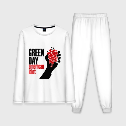 Мужская пижама с лонгсливом хлопок Green day. American idiot 1