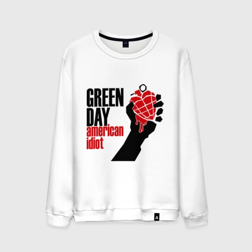 Мужской свитшот хлопок Green day. American idiot 1