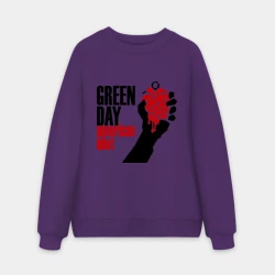 Мужской свитшот oversize без начеса хлопок Green day. American idiot 1