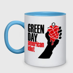 Кружка двухцветная Green day. American idiot 1