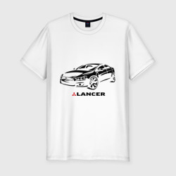 Мужская футболка хлопок Slim Mitsubishi Lancer