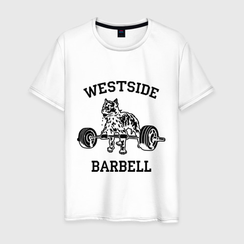 Мужская футболка хлопок Westside barbell, цвет белый