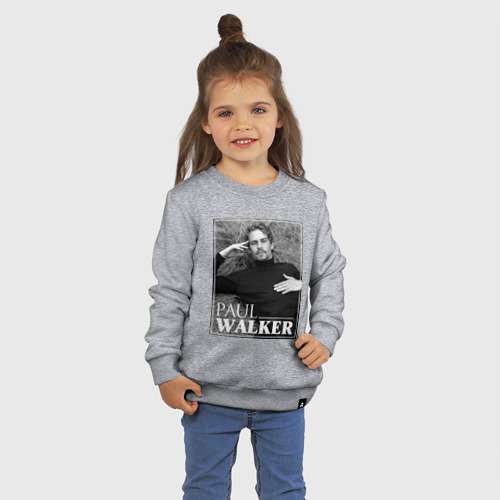 Детский свитшот хлопок Paul Walker, цвет меланж - фото 3
