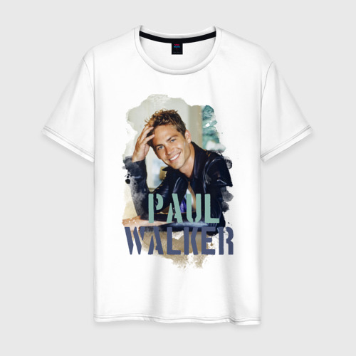Мужская футболка хлопок Paul Walker, цвет белый