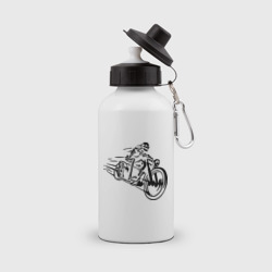 Бутылка спортивная Скелет на мотоцикле