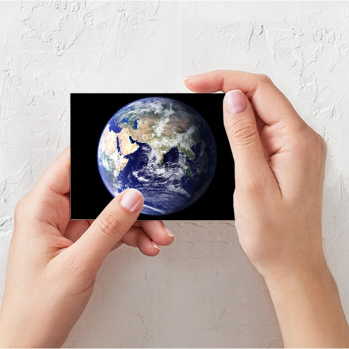 Поздравительная открытка Планета земля, цвет белый - фото 3