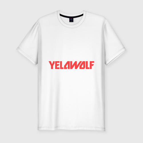 Мужская футболка хлопок Slim Yelawolf red, цвет белый