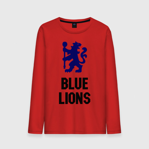 Мужской лонгслив хлопок blue lions (chelsea), цвет красный