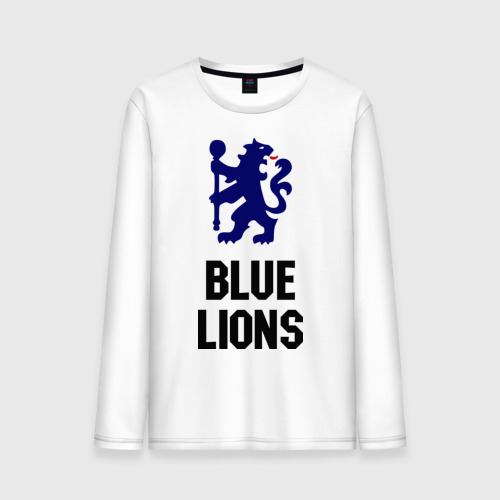 Мужской лонгслив хлопок blue lions (chelsea)
