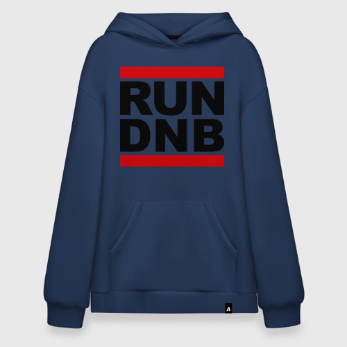 Худи SuperOversize хлопок Run DNB, цвет темно-синий