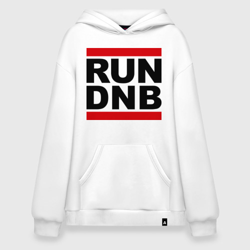 Худи SuperOversize хлопок Run DNB, цвет белый