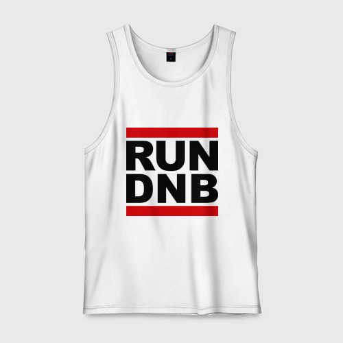 Мужская майка хлопок Run DNB, цвет белый