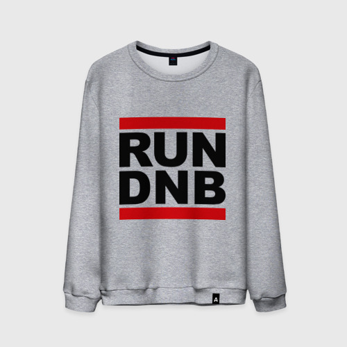 Мужской свитшот хлопок Run DNB, цвет меланж