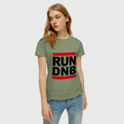 Женская футболка хлопок Run DNB - фото 2