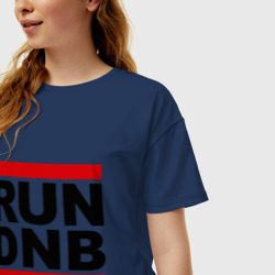 Женская футболка хлопок Oversize Run DNB - фото 2