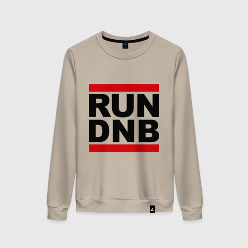 Женский свитшот хлопок Run DNB, цвет миндальный
