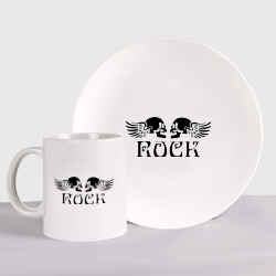 Набор: тарелка + кружка Rock (Рок)