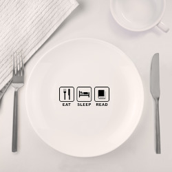 Набор: тарелка + кружка Eat Sleep Read (Ешь, Спи, Читай) - фото 2