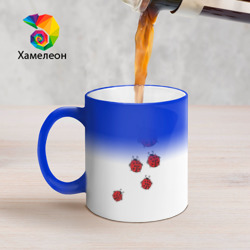 Кружка хамелеон Божьи коровки