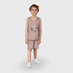 Детская пижама с шортами хлопок Роботы мальчик парная - фото 2