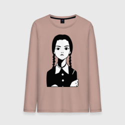 Мужской лонгслив хлопок Wednesday Addams