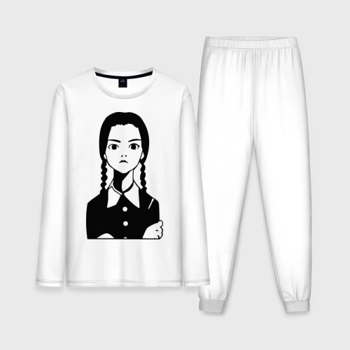 Мужская пижама с лонгсливом хлопок Wednesday Addams