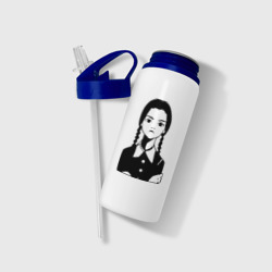 Бутылка для воды с трубочкой Wednesday Addams - фото 2
