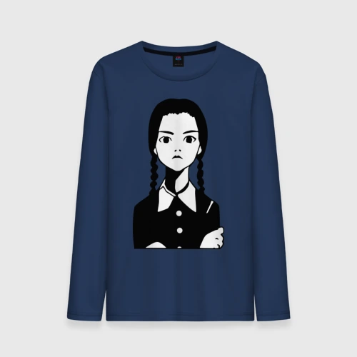 Мужской лонгслив хлопок Wednesday Addams