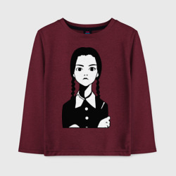 Детский лонгслив хлопок Wednesday Addams