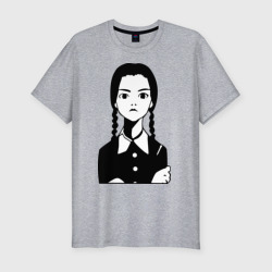 Мужская футболка хлопок Slim Wednesday Addams