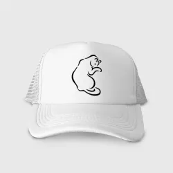 Кепка тракер с сеткой Кошка