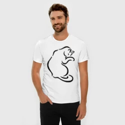 Мужская футболка хлопок Slim Кошка - фото 2