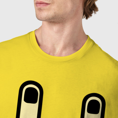 Мужская футболка хлопок Рука рокера, цвет желтый - фото 6
