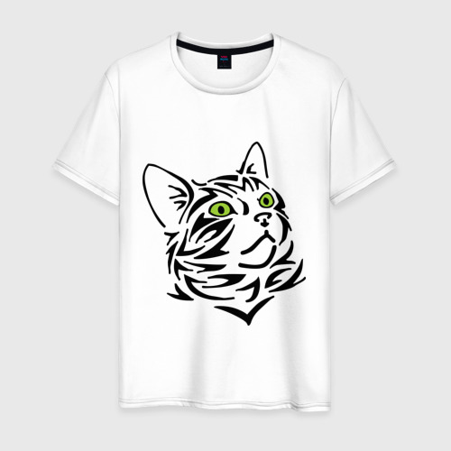 Мужская футболка хлопок Узор - кот