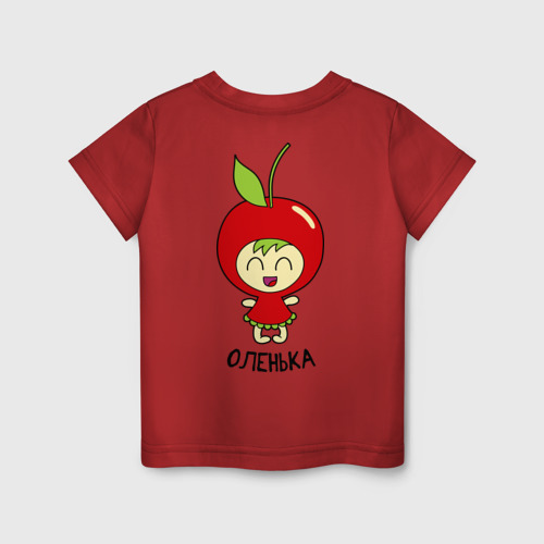 Детская футболка хлопок Оленька, цвет красный - фото 2