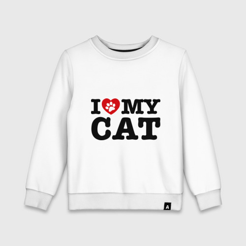 Детский свитшот хлопок I love my cat