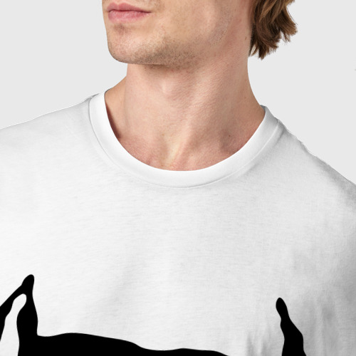 Мужская футболка хлопок Старфорширдский терьер, цвет белый - фото 6
