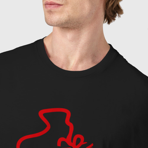 Мужская футболка хлопок Боксерские перчатки, цвет черный - фото 6
