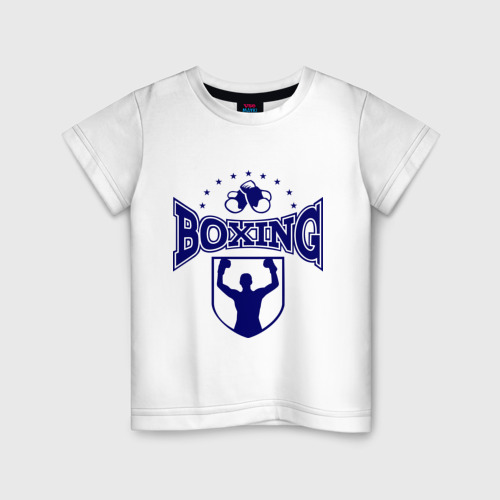 Детская футболка хлопок Boxing, цвет белый