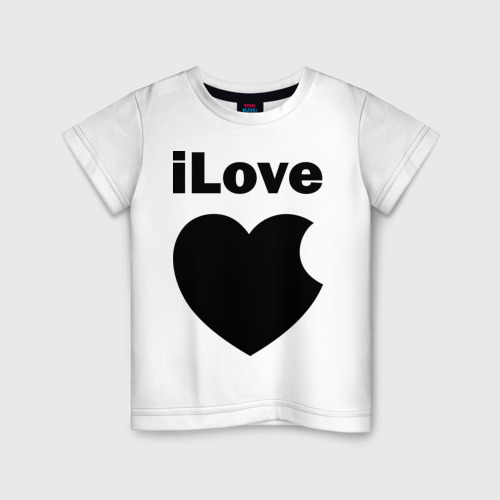 Детская футболка хлопок iLove
