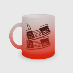 Кружка матовая стеклянная Джойстики