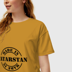 Женская футболка хлопок Oversize Made in tatarstan - фото 2