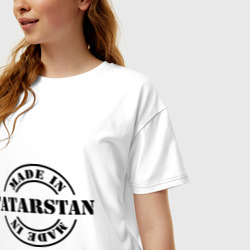 Женская футболка хлопок Oversize Made in tatarstan - фото 2