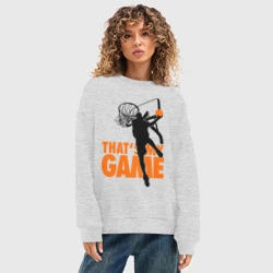 Женский свитшот oversize без начеса хлопок Баскетбол моя игра - фото 2