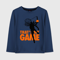 Детский лонгслив хлопок Баскетбол моя игра