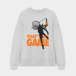 Мужской свитшот oversize без начеса хлопок Баскетбол моя игра